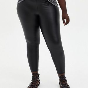 Torrid Platinum Faux Leather Platinum Leggings